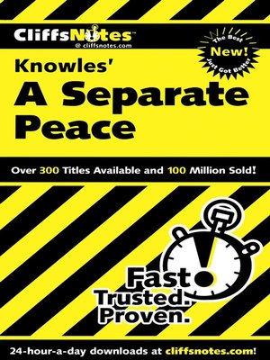 cover image of CliffsNotes<sup>TM</sup> A Separate Peace